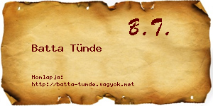 Batta Tünde névjegykártya